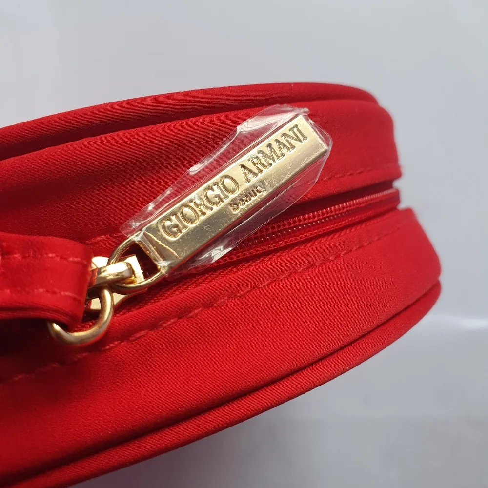 Armani red make up bag pouch, travel bag - Picture 2 of 4